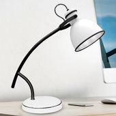 Lampa stołowa ZUMBA 41-72085 metalowa regulowany reflektorek biały czarny