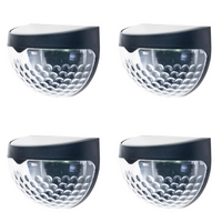 4x LAMPA SOLARNA KINKIET LED OGRODOWA CZARNA NAŚWIETLACZ NA ŚCIANĘ ELE