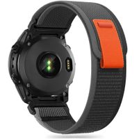 Pasek Nylonowy Tech-Protect DO Garmin Fenix 3, 5X, 6X, 7X Czarny Pomarańczo