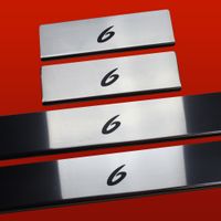 Listwa progowa MAZDA 6 MK3 Stal nierdzewna 304 połysk z czarnymi literami