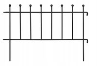 Metalowy płotek ogrodowy, obrzeże, ogrodzenie,palisada pełne pręty MOCNY P8