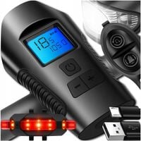 LAMPKA ROWEROWA LICZNIK BEZPRZEWODOWY PRZEDNIA TYLNA LED + KLAKSON MOCNA