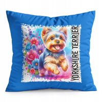 PODUSZKA NIEBIESKA PREZENT - PIES PSY PIESEK RASA YORKSHIRE TERRIER