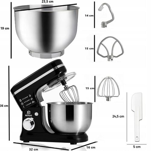 ROBOT KUCHENNY PLANETARNY Z MISĄ 6L WIELOFUNKCYJNY MIKSER 3w1 3200W XL na Arena.pl