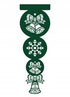 R18 AŻUR nowoczesna ozdoba ŚWIĄTECZNA ekran Boże Narodzenie ZIMA 90x30 ziel