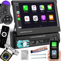 RADIO SAMOCHODOWE 1DIN 7'' BT WYSUWANY EKRAN DOTYKOWY MIRROR LINK KAMERA
