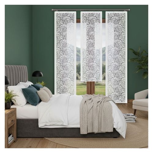 Firanka a'la panel Biały Homer szerokość 60 cm DomoweTekstylia | WN744H 061 na Arena.pl