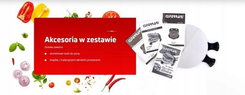 PIEC DO PIZZY G3FERRARI G10006 kamień 400°C + NÓŻ DO PIZZY + EBOOK na Arena.pl
