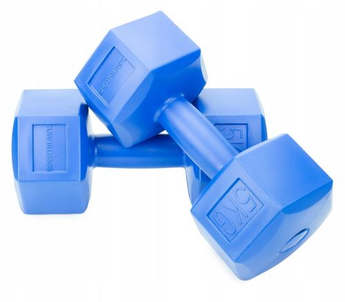 HANTLE 2x5kg hantelki CIĘŻARKI ZESTAW HANTLI BITUMICZNE do ćwiczeń 10kg na Arena.pl