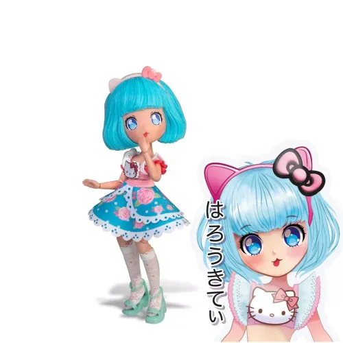 MANGA HELLO KITTY Niebieska, lalka, 19.5 cm na Arena.pl