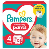 PAMPERS PANTS 4 ROZMIAR PIELUCHOMAJTKI DLA DZIECI 9-15kg MEGA ZAPAS 108szt