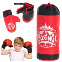 ZESTAW BOKSERSKI DLA DZIECKA WOREK TRENINGOWY I RĘKAWICE DO BOKSOWANIA