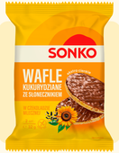 Sonko Wafle kukurydziane ze słonecznikiem w czekoladzie mlecznej 32 g