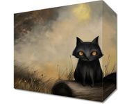 Obraz 20x20cm Czarny Kot