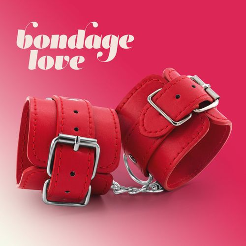 Bondage Love Leather Handcuffs Crushious Red na Arena.pl