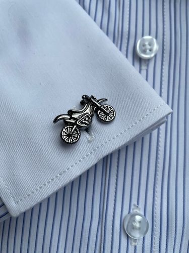 Czarne spinki do mankietów EXC Motocykl Motor Cross Enduro KTM Racing Tytan na Arena.pl