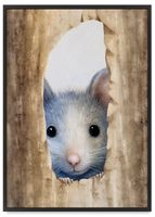 Plakat dla dziecka myszka mysz 61x91 cm w czarnej ramie