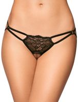 Koronkowe Stringi Otwarte Soft Line 2474 - Czarne S-L (uniwersalny)