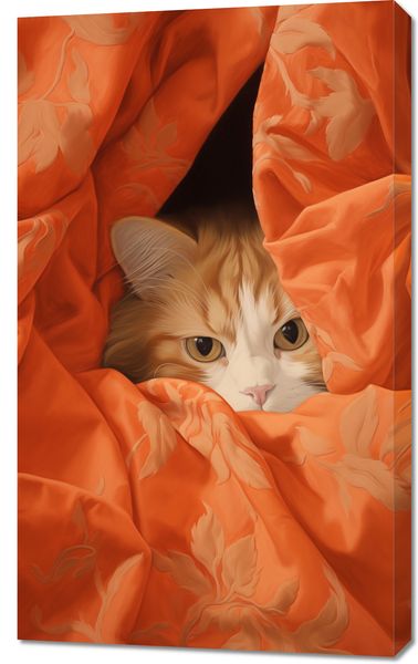 Obraz 60x100cm Ukryty Kot zdjęcie 1