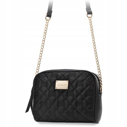 Pikowana Torebka Na Ramię Listonoszka Monnari Z Łańcuszkiem Logo Czarna na Arena.pl