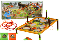 Gra Zręcznościowa Rzut Woreczkiem Obręczą 2w1 Plansza Dinozaury