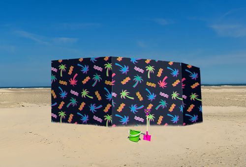 PARAWAN PLAŻOWY Kolorowe palmy z indywidualnym napisem 4 PANELE 37.4 na Arena.pl