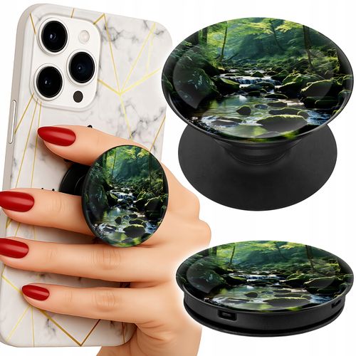 Uchwyt do telefonu Popsocket na palce/stojak LAS RZEKA STRUMIEŃ PRZYRODA na Arena.pl
