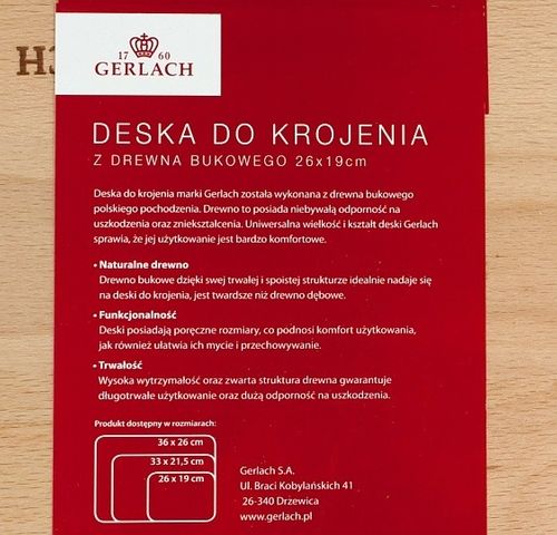 GERLACH  Deska do krojenia 26 cm na Arena.pl