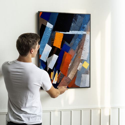 Plakat plakaty obrazy abstrakcyjne w ramie 50x70 cm w czarnej ramie na Arena.pl