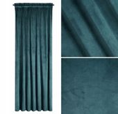 ZASŁONA WELUR VELVET NA TAŚMIE 140X270 NIEBIESKA