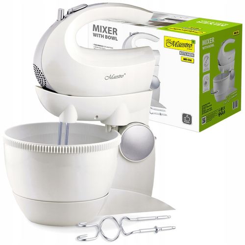 MOCNY Mikser MAESTRO Robot kuchenny Z MISĄ OBROTOWĄ 5 biegów TURBO 600W na Arena.pl