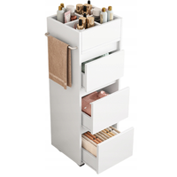 SZAFKA ŁAZIENKOWA STOJĄCA BIAŁA  KOSMETYKI REGAŁ SALON NOWOCZESNA LOFT