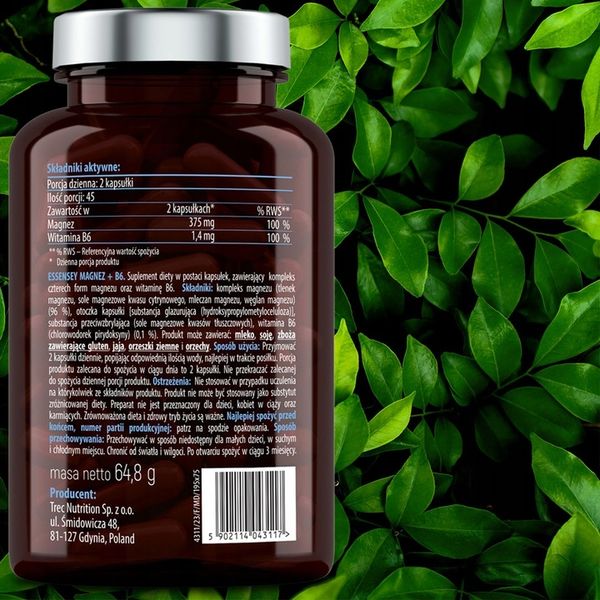 MAGNEZ 100% RWS COMPLEX 4 FORMY + WITAMINA B6 ZMĘCZENIE SKURCZE CYTRYNIAN zdjęcie 6