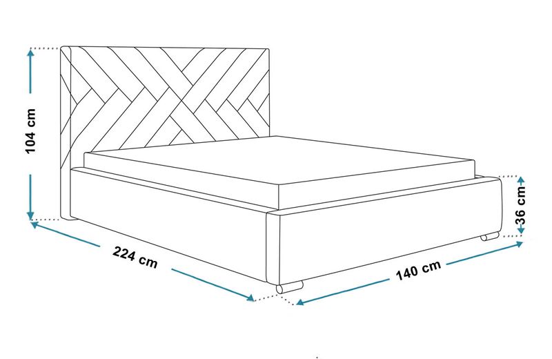 Łóżko tapicerowane 120x200 Royal 5 pojemnik stelaż zdjęcie 18