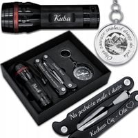 Zestaw Prezentowy Multitool Latarka LED Kompas GRAWER dla Mężczyzny