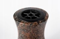 Nowoczesny Wazon Okrągły Nagrobny Granitowy (Aurora) 28cm