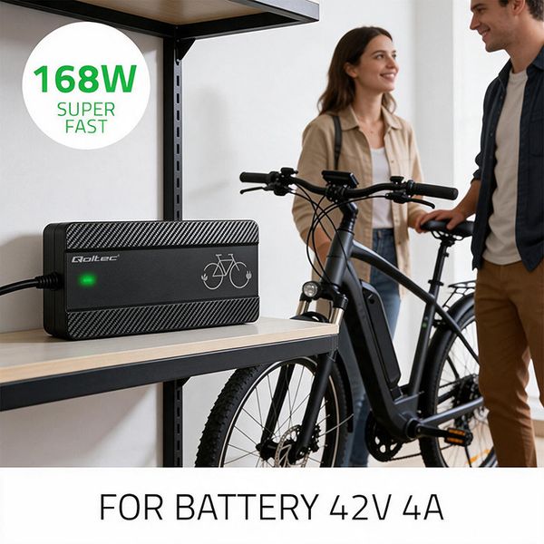 Qoltec Ładowarka e-bike 42V 4A Bosch zdjęcie 5