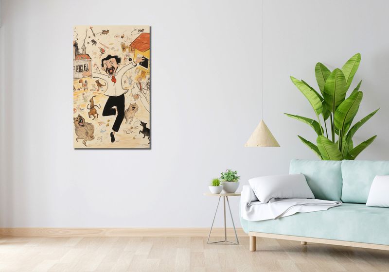 Obraz 60x100cm Chaos w Miasteczku zdjęcie 2