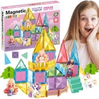 WOOPIE Klocki Magnetyczne Konstrukcyjne 3D Zestaw Edukacyjny 55el.