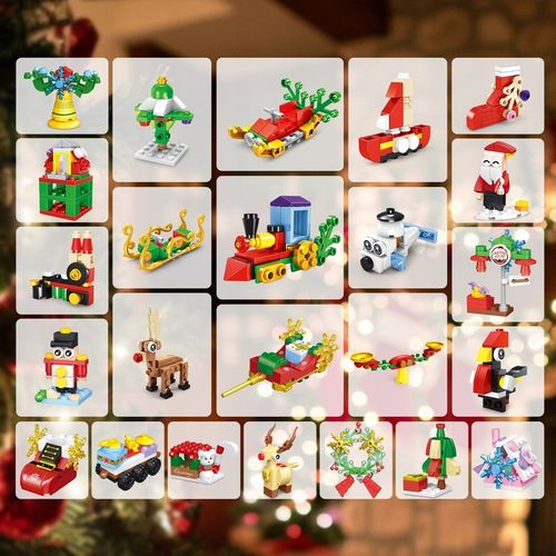 KALENDARZ ADWENTOWY DLA DZIECI KLOCKI ŚWIĄTECZNE 50w1 MIKOLAJ FIGURKA 609el na Arena.pl