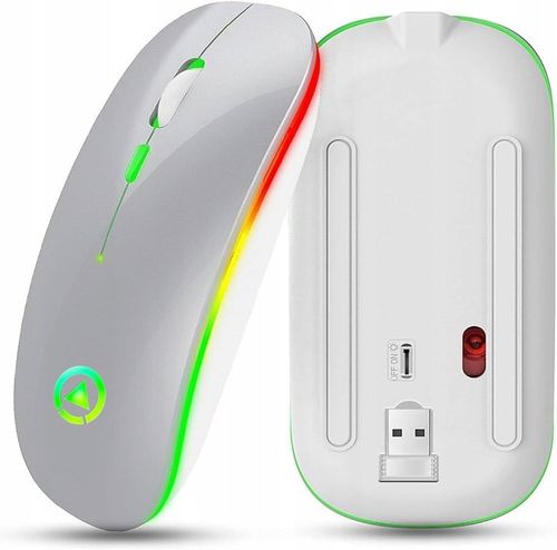 MYSZKA BEZPRZEWODOWA MYSZ OPTYCZNA SLIM LED CICHA BEZKLIKOWA 1600dpi na Arena.pl