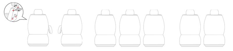 Seat Alhambra 7 os.1995-2010 Pokrowce dopasowane na miarę zdjęcie 6