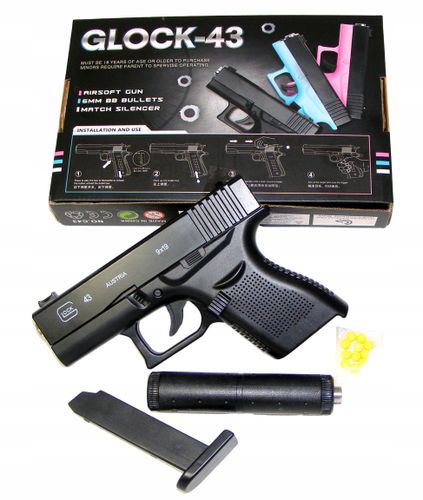 GLOCK Pistolet na kulki GUN Pistolety + TARCZA I KULKI na Arena.pl