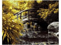 40X50CM OBRAZ SECRET GARDEN MOST OGRÓD JAPONIA KOLORY OBRAZ