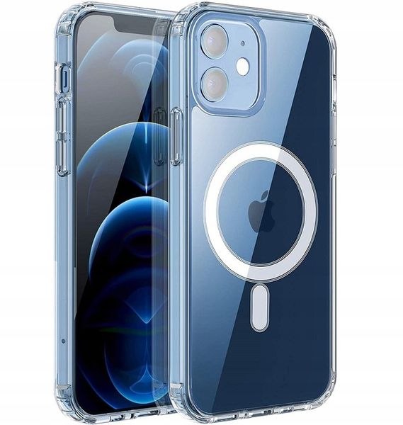 Etui Do iPhone 12 Mini +Szkło 9H WZMACNIANE 360° do MAGSAFE CLEAR CASE zdjęcie 1