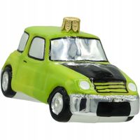 Bombka choinkowa ręcznie malowana - Auto Jasia Fasoli Miniak: zielony