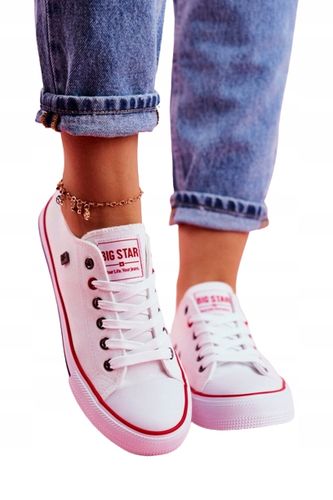 BIG STAR BIAŁE DAMSKIE TRAMPKI T274022 NISKIE 40 na Arena.pl