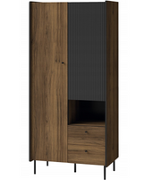 Nowoczesna Szafa Orzech 2D2SZ 88 cm PRESTIM DL