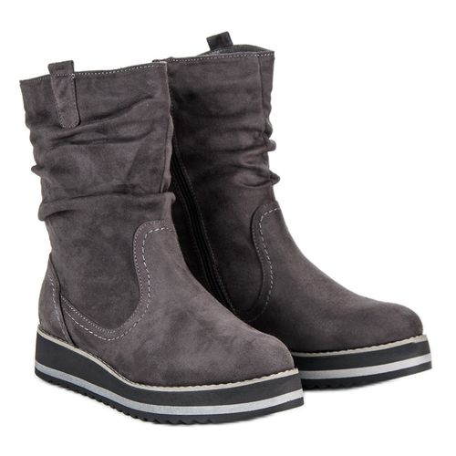 Szare botki na platformie r.38 na Arena.pl