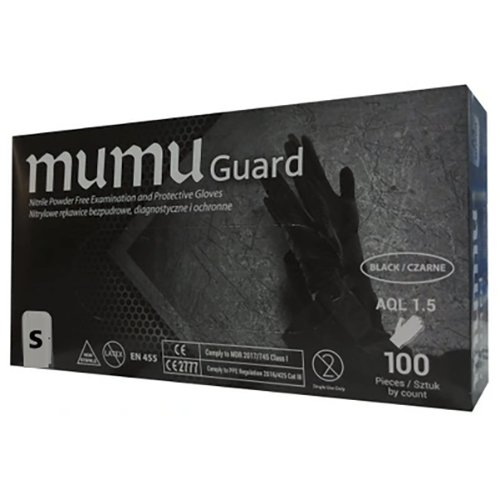 nitrylowe RĘKAWICZKI 100szt czarne medyczne roz. S zdjęcie 1